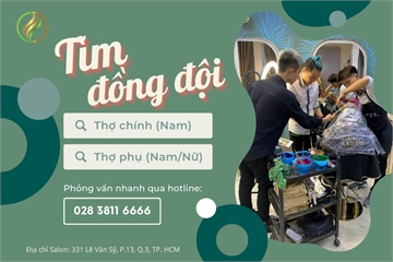 Tuyển Thợ Chính/Thợ Phụ Tóc Làm Việc Tại Salon Q.3